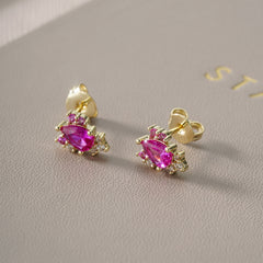 Ruby Petal Earrings ✨