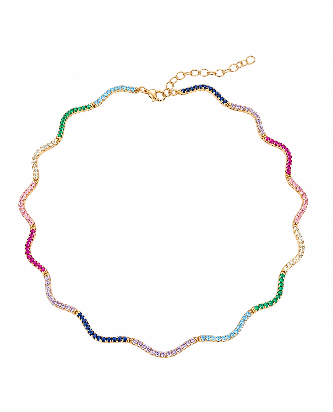 Elegant Ondée Gold and Silver Wavy Chain