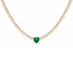 Emera Heart Tennis Necklace ✨