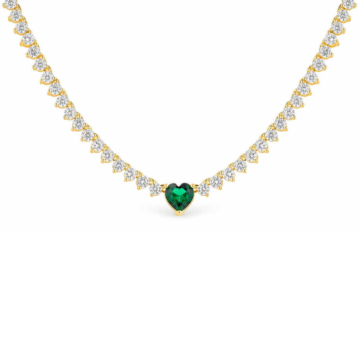 Emera Heart Tennis Necklace ✨