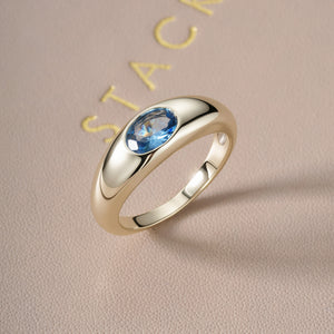 London Blue Signet Ring ✨